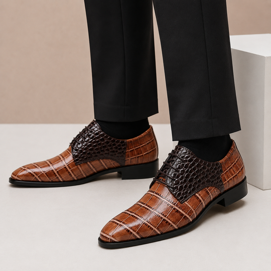 Geprägte Leder Anzugschuhe Herren Business Elegant