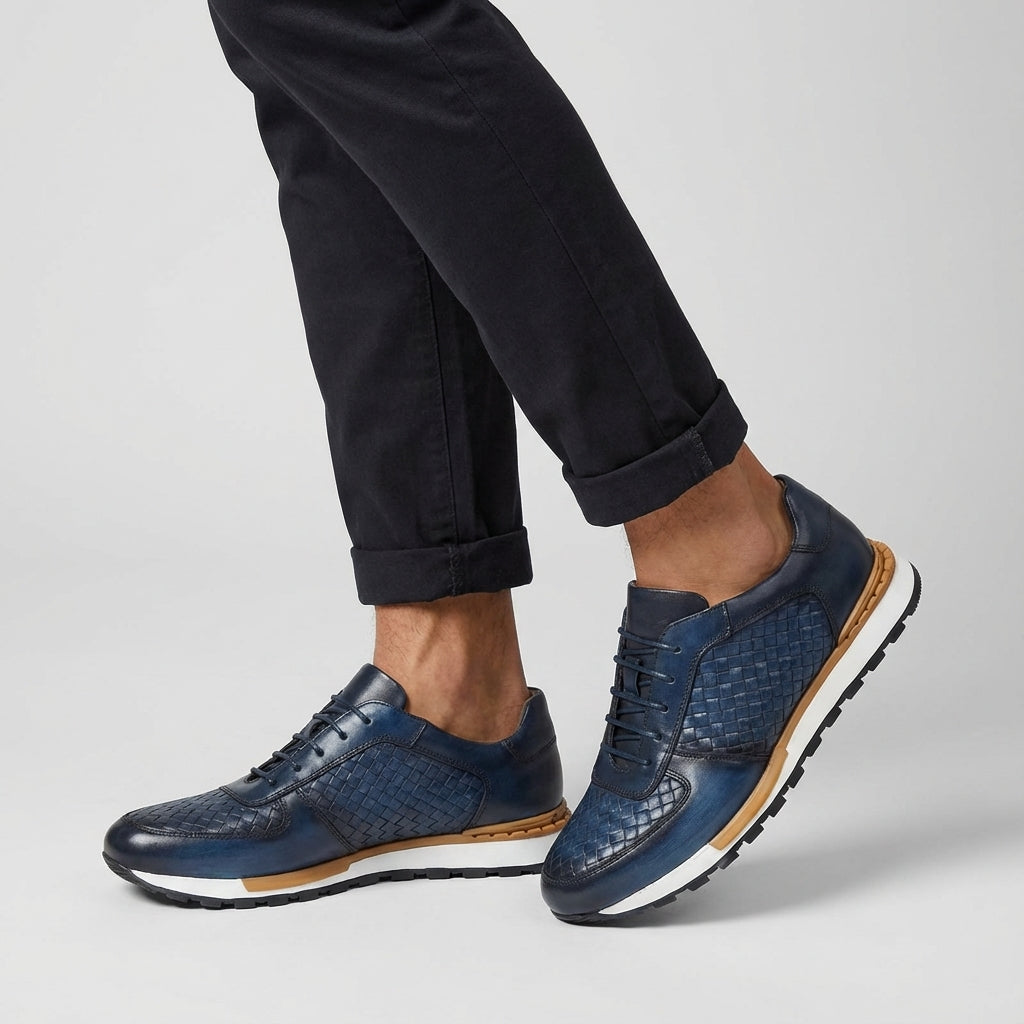 Leder Sneaker Herren Italienisch Casual Komfort Schuhe