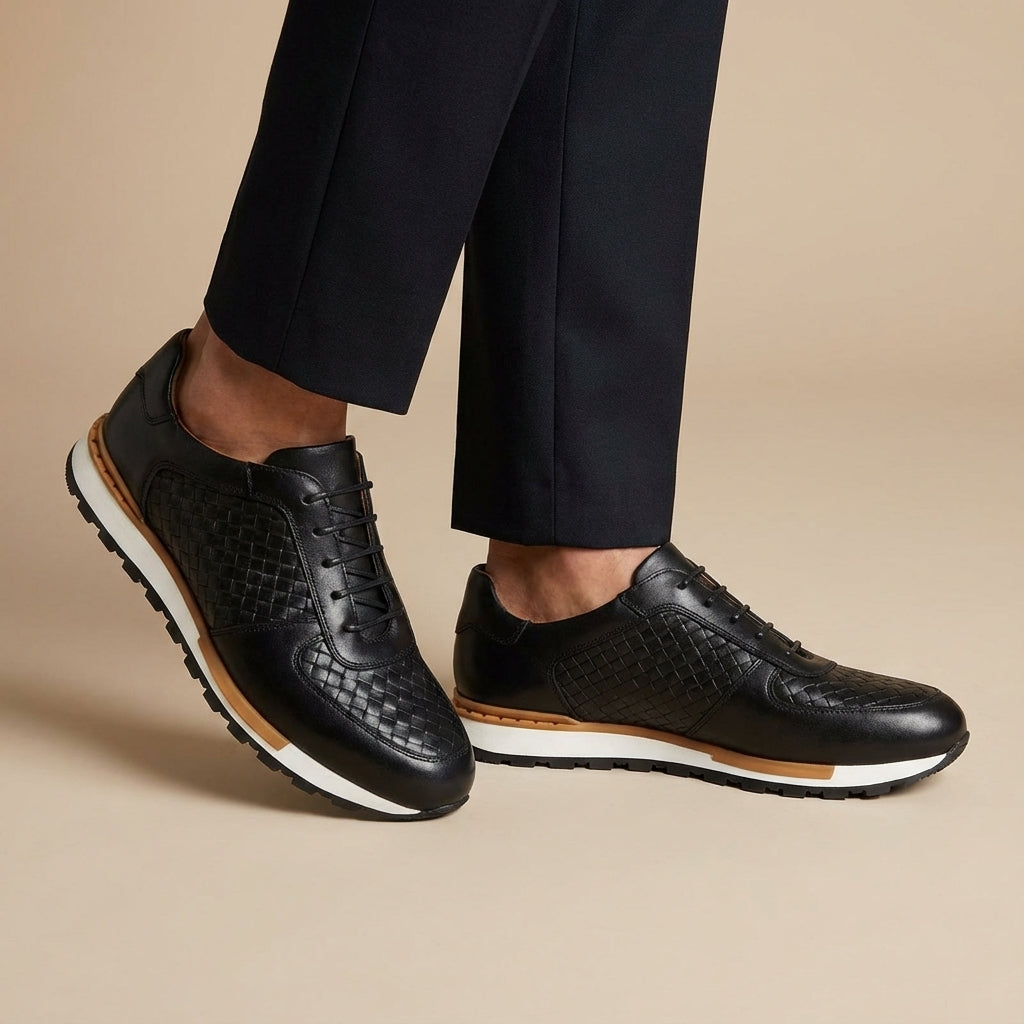 Leder Sneaker Herren Italienisch Casual Komfort Schuhe