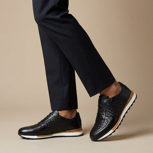 Leder Sneaker Herren Italienisch Casual Komfort Schuhe