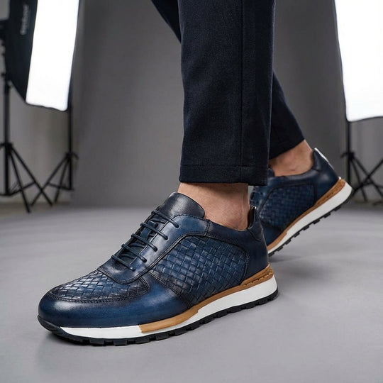 Leder Sneaker Herren Italienisch Casual Komfort Schuhe