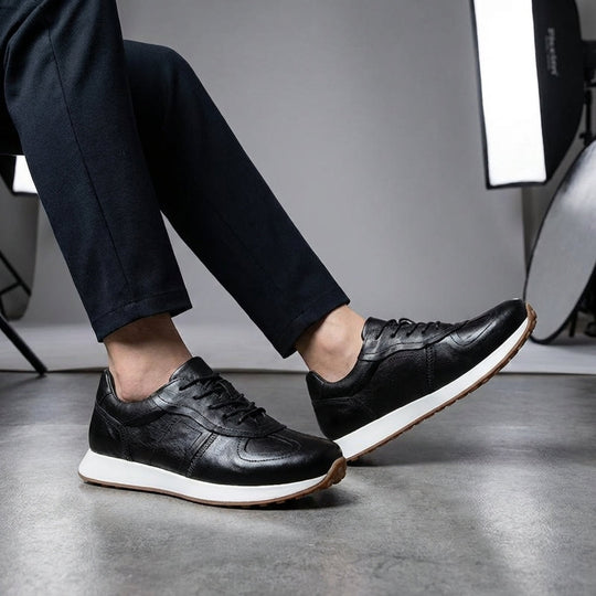 Handgenähte Rindsleder Sneaker Herren Premium Komfort