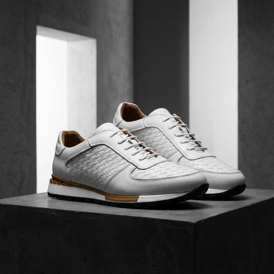 Leder Sneaker Herren Italienisch Casual Komfort Schuhe