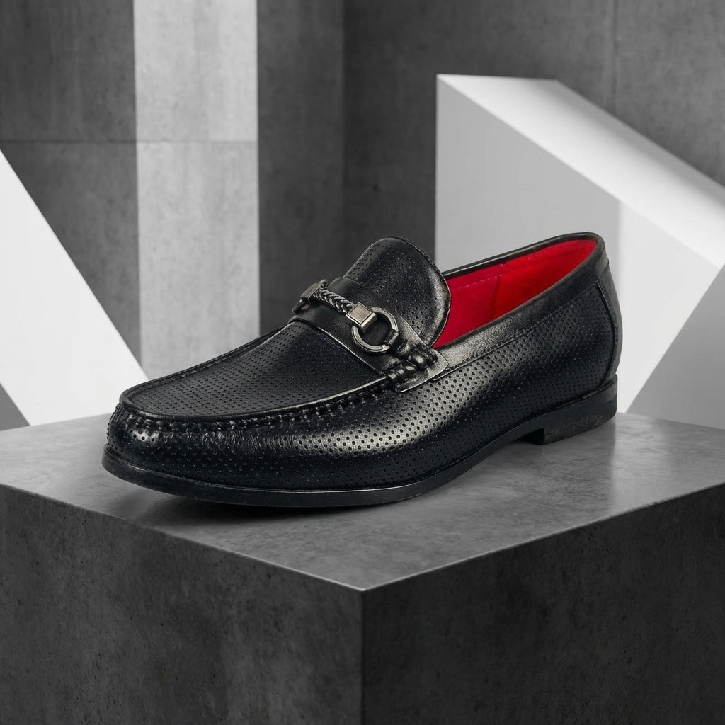 Perforierte Rindsleder Loafer Herren Atmungsaktiv Slip-On