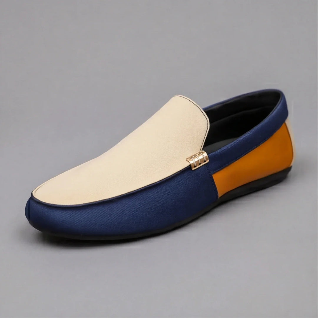Lässige Patchwork Canvas Loafer Herren Slip-On Schuhe