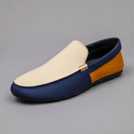 Lässige Patchwork Canvas Loafer Herren Slip-On Schuhe