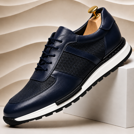 Rindsleder Sneaker Herren Casual Komfort Freizeitschuhe