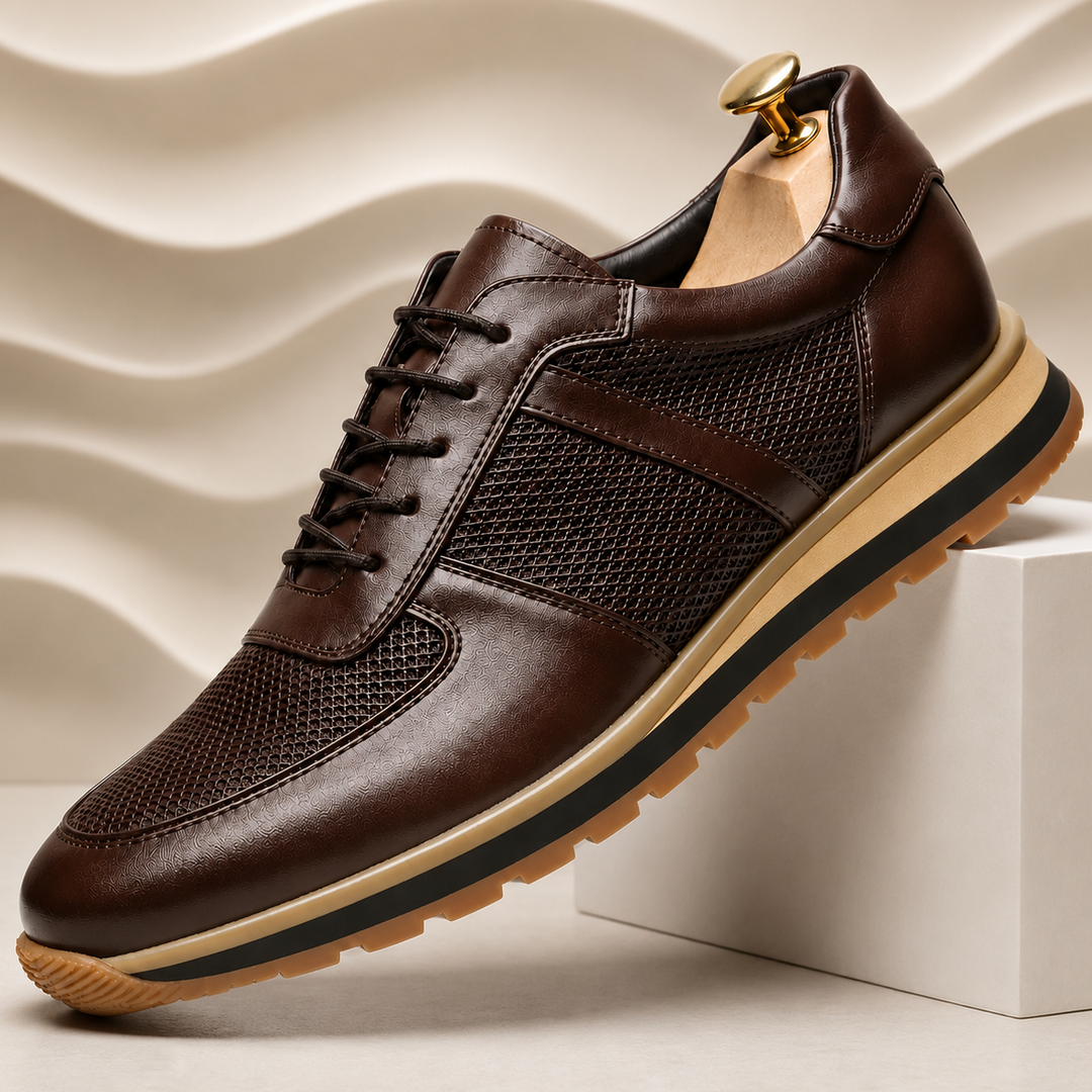 Rindsleder Sneaker Herren Italienisch Casual Komfort