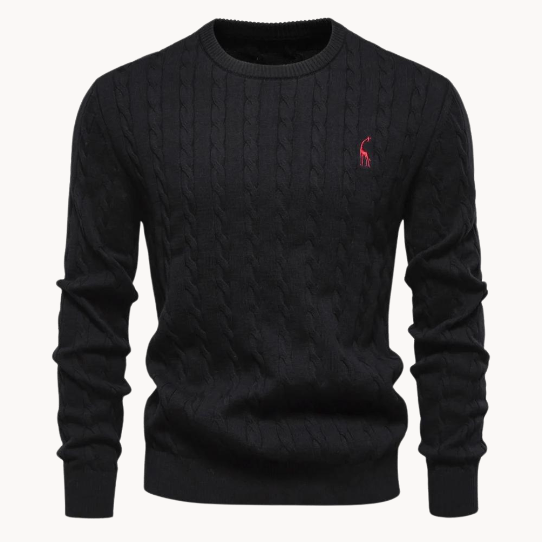 Zopfstrick Pullover Herren Strickpullover Warm Winter