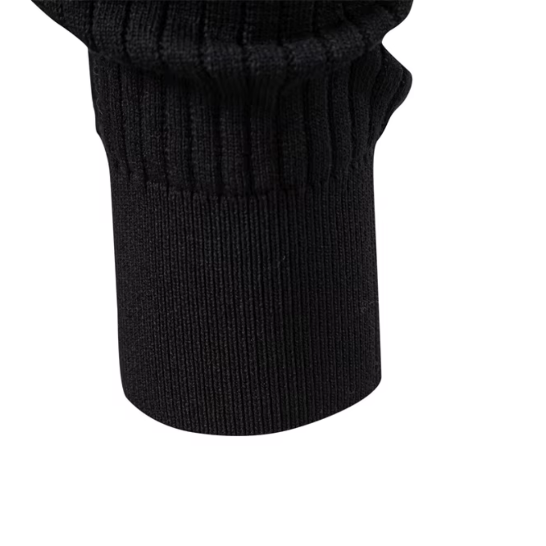 Geripptes Henley Shirt Herren Langarm Strick Casual