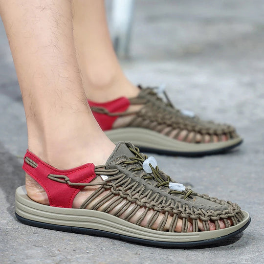 Geflochtene Trekking Sandalen Herren Outdoor Sommer