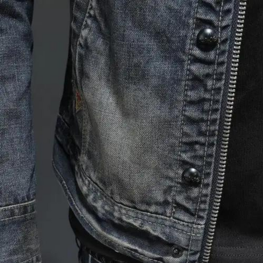 Denim Jacke Herren Jeansjacke Casual Vintage Übergang