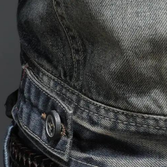 Denim Jacke Herren Jeansjacke Casual Vintage Übergang