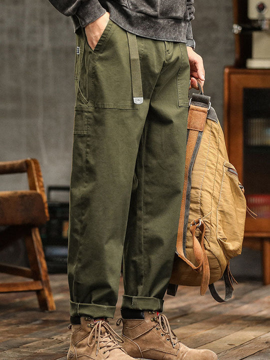Utility Cargohose Herren Baumwolle Taschen Gürtel