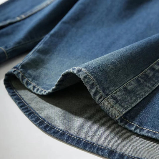 Denim Overshirt Herren Hemdjacke Washed Workwear Jacke