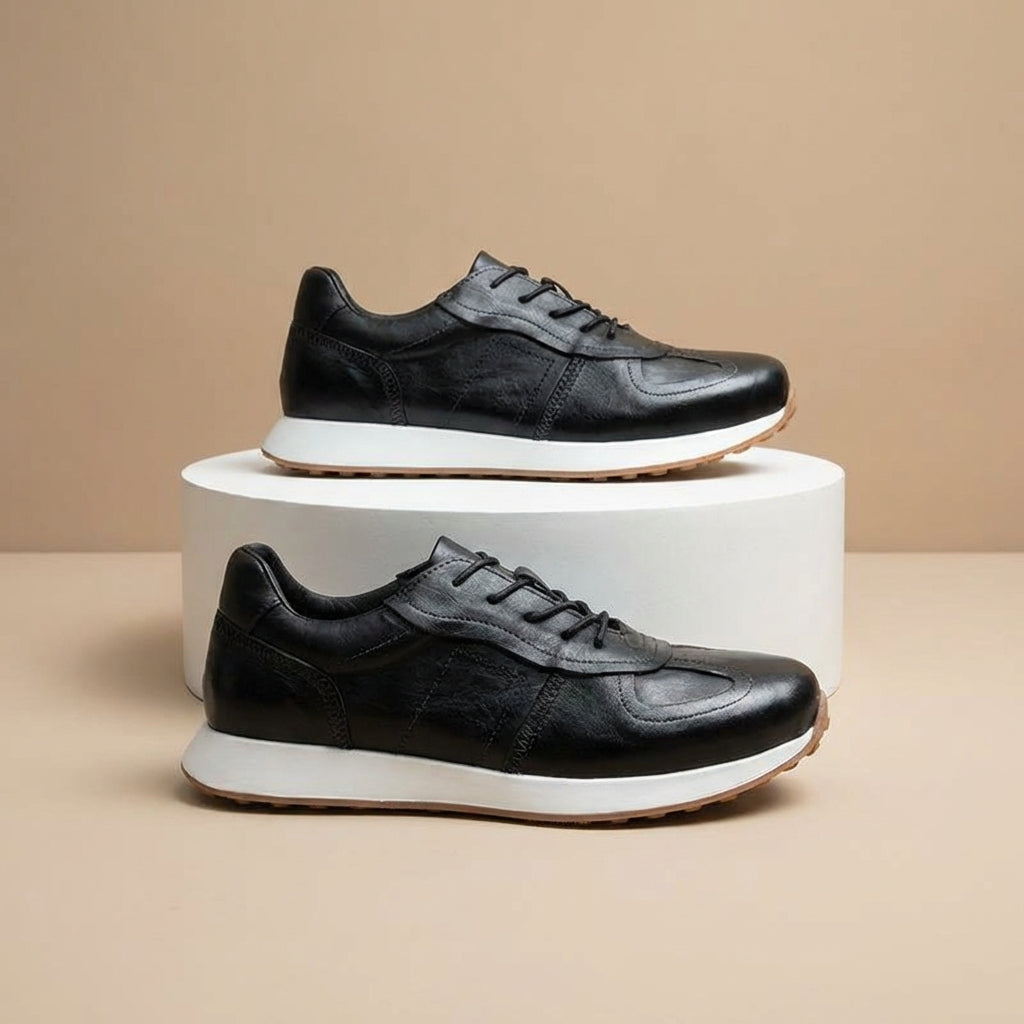 Handgenähte Rindsleder Sneaker Herren Premium Komfort