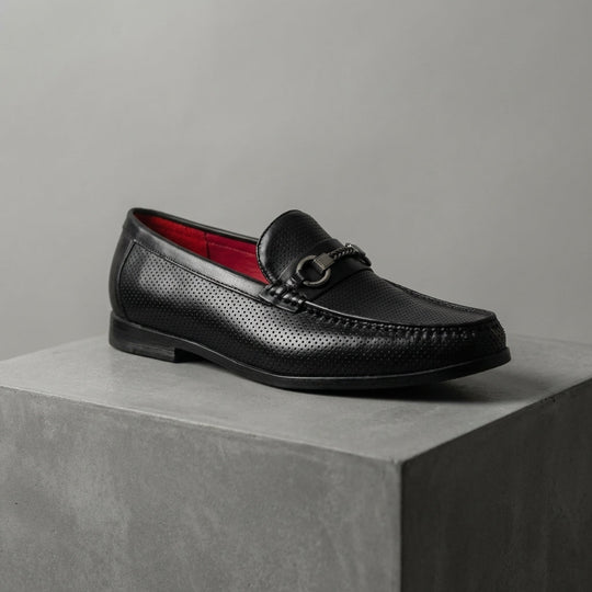 Perforierte Rindsleder Loafer Herren Atmungsaktiv Slip-On