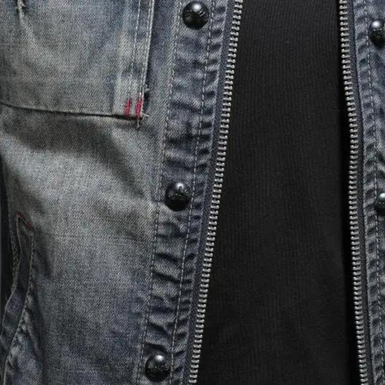 Denim Jacke Herren Jeansjacke Casual Vintage Übergang