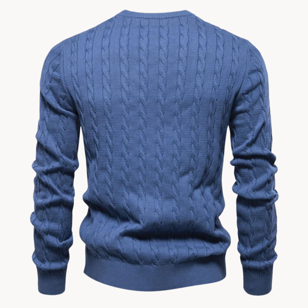 Zopfstrick Pullover Herren Strickpullover Warm Winter