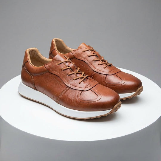 Handgenähte Rindsleder Sneaker Herren Premium Komfort