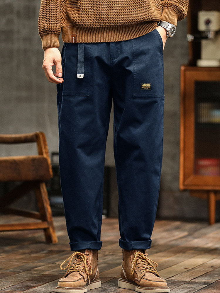 Utility Cargohose Herren Baumwolle Taschen Gürtel