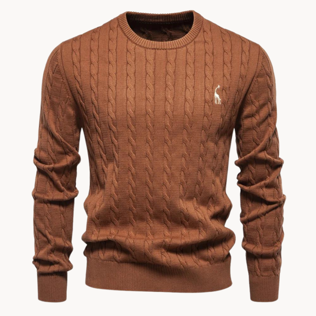 Zopfstrick Pullover Herren Strickpullover Warm Winter