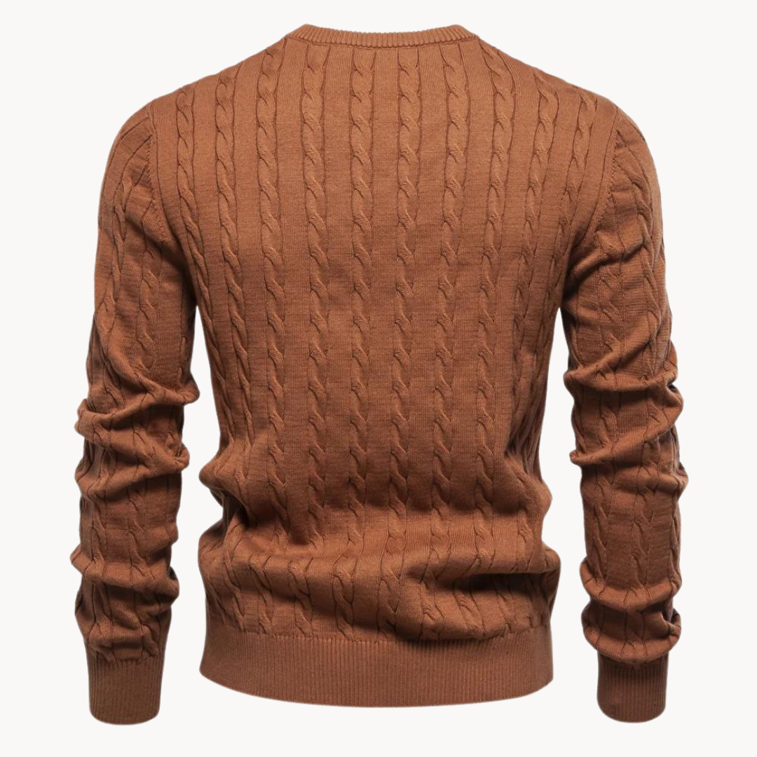 Zopfstrick Pullover Herren Strickpullover Warm Winter