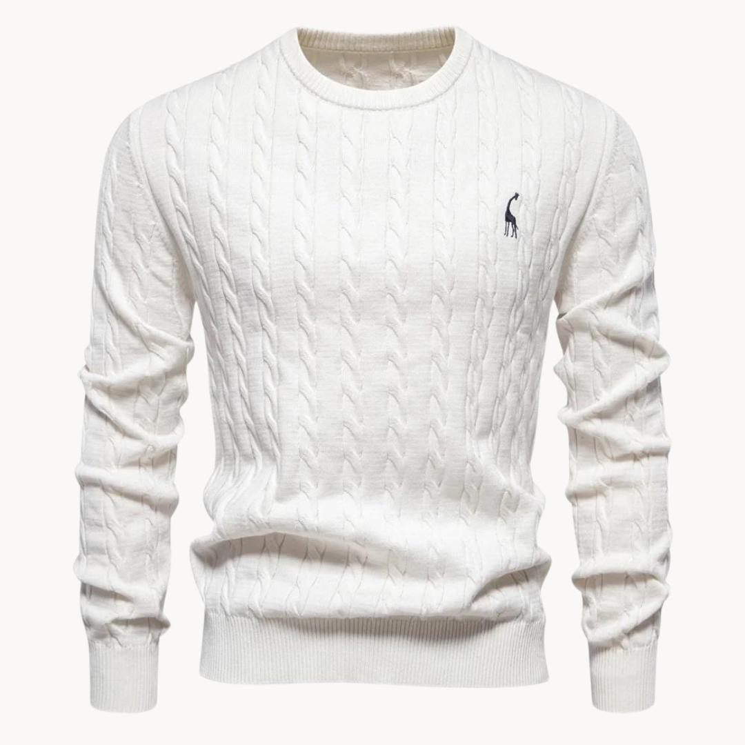 Zopfstrick Pullover Herren Strickpullover Warm Winter