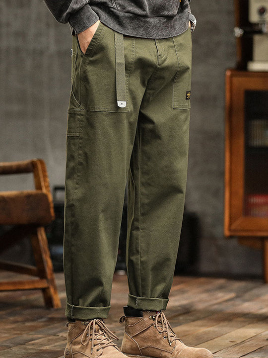 Utility Cargohose Herren Baumwolle Taschen Gürtel