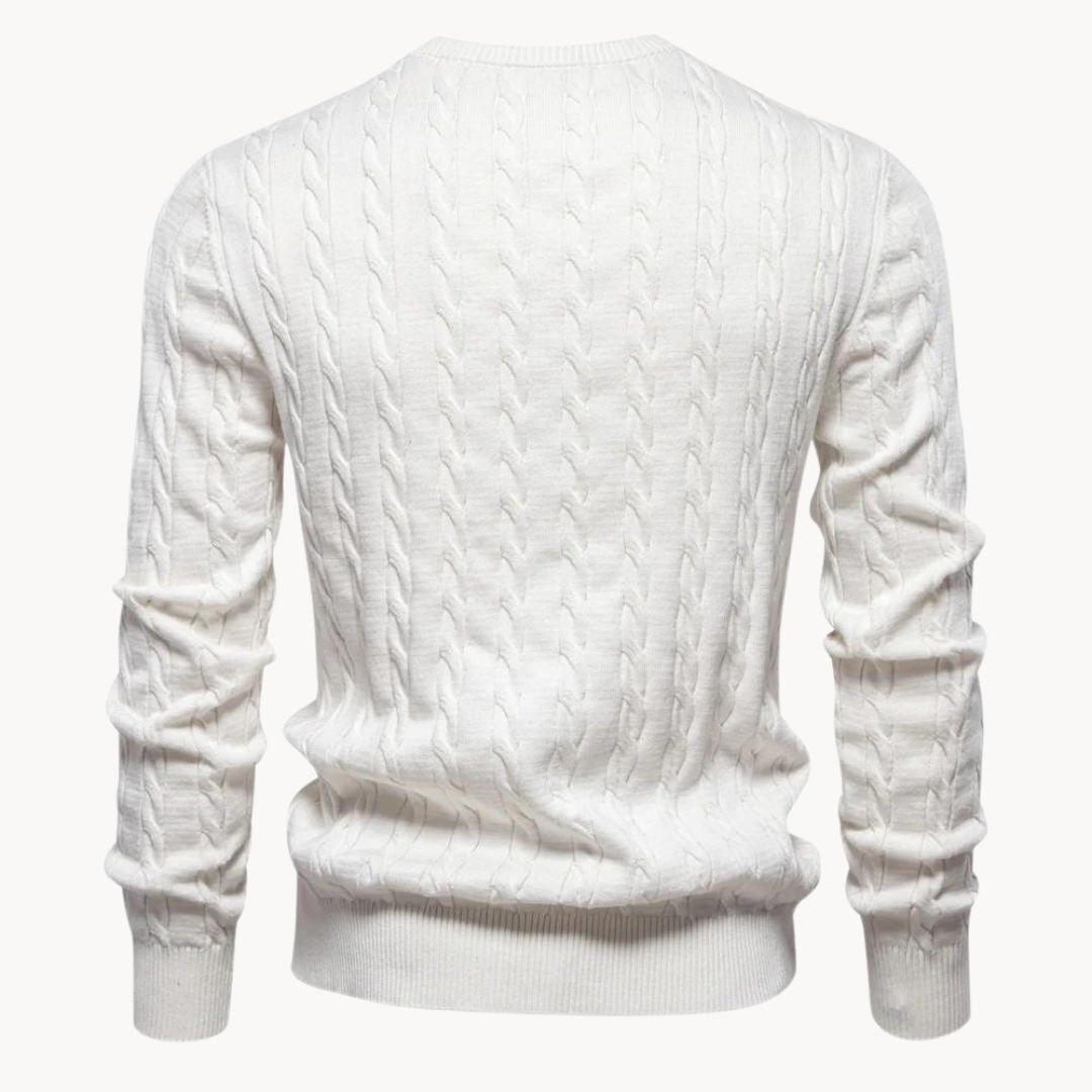 Zopfstrick Pullover Herren Strickpullover Warm Winter