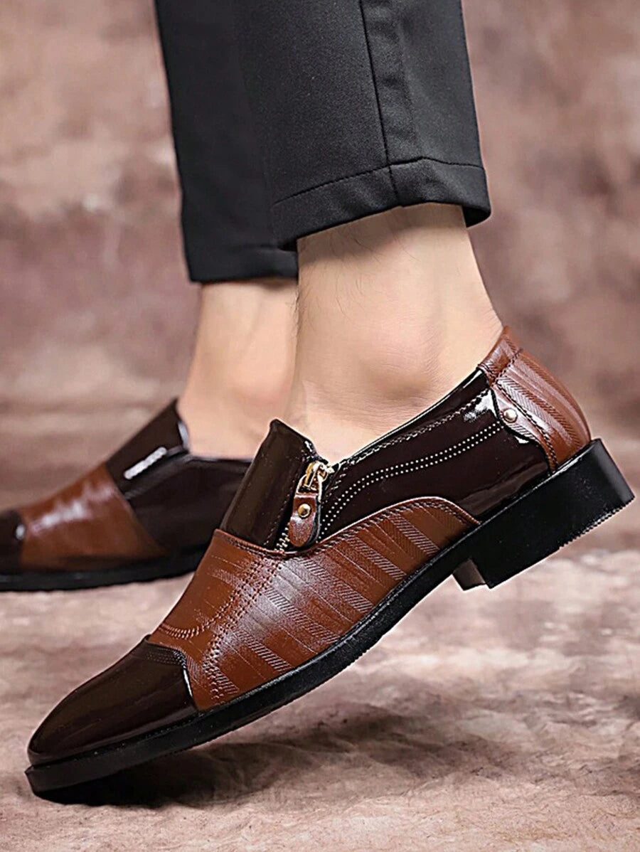 Strukturierte Loafer Herren Kunstleder Business Elegant
