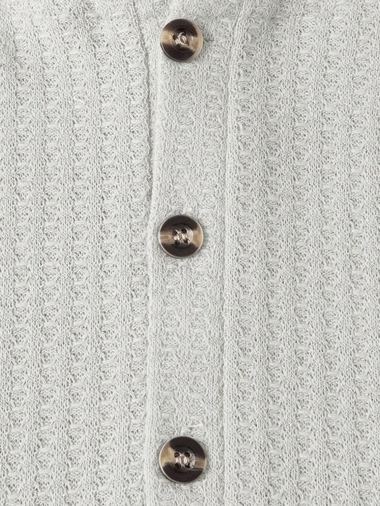 Waffelstrick Kapuzenshirt Herren Langarm Kordelzug