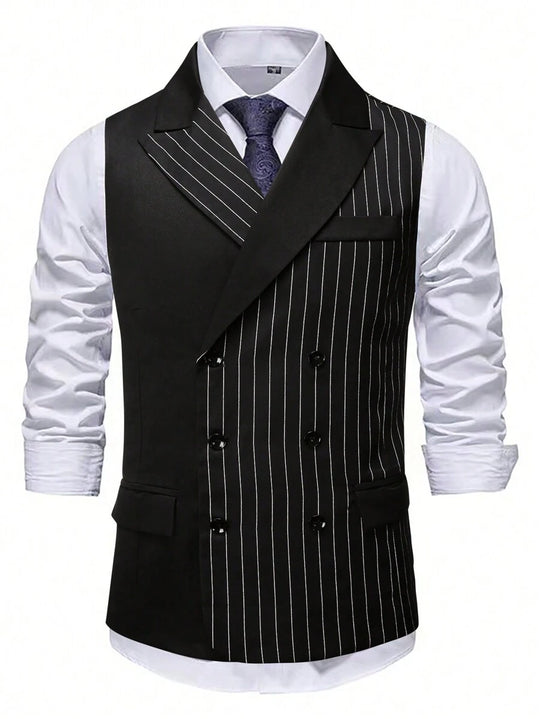 Zweireihige Anzugweste Herren Slim Fit Business