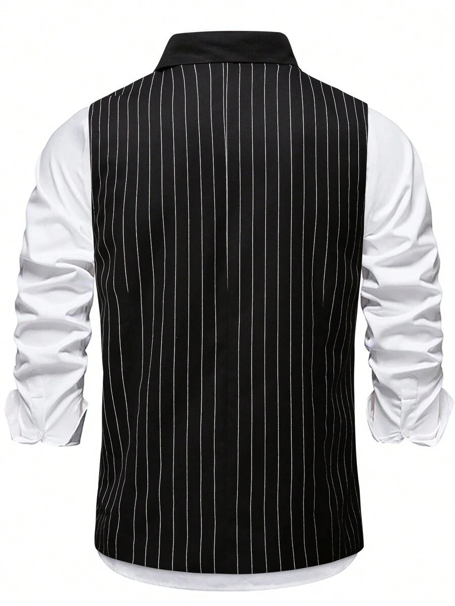 Zweireihige Anzugweste Herren Slim Fit Business