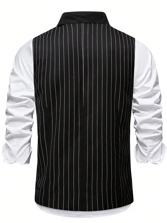 Zweireihige Anzugweste Herren Slim Fit Business