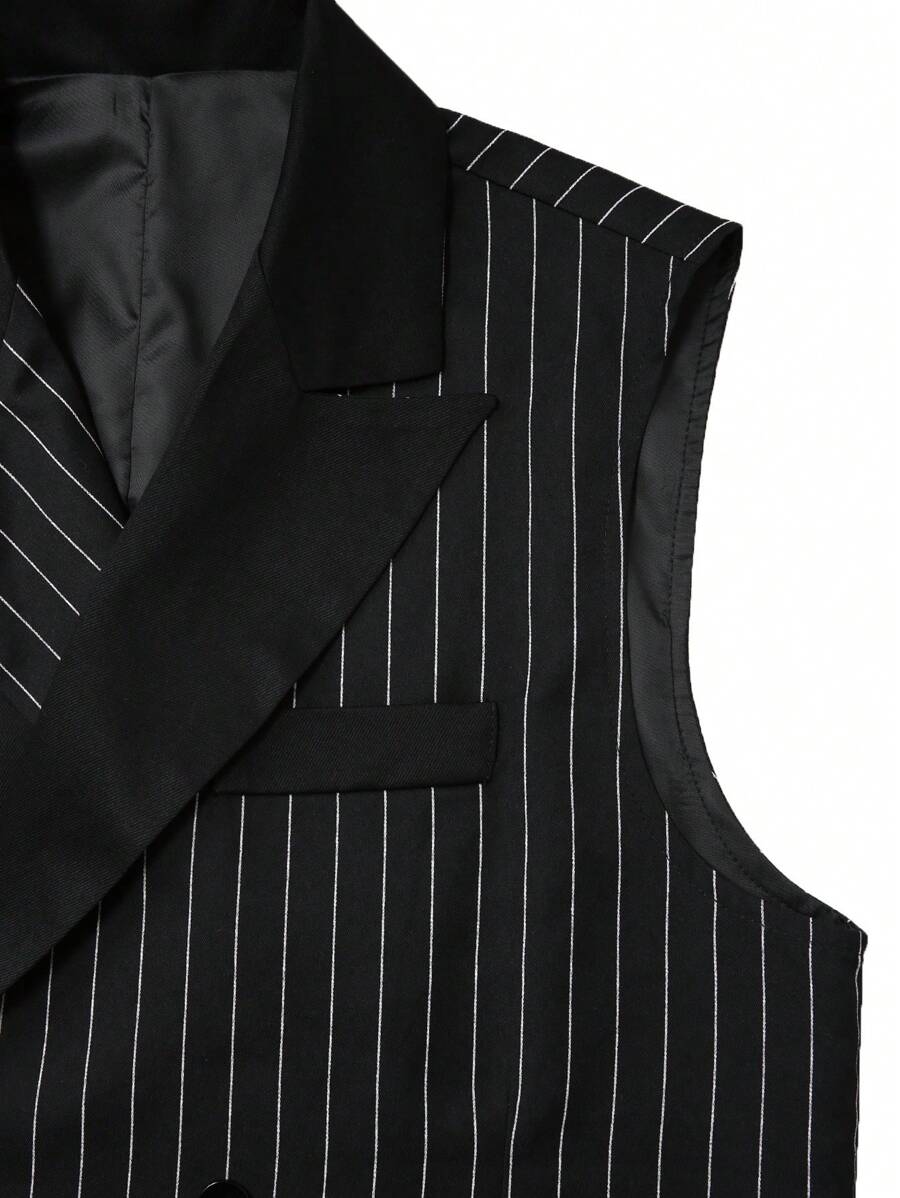 Zweireihige Anzugweste Herren Slim Fit Business