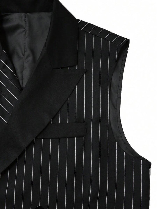 Zweireihige Anzugweste Herren Slim Fit Business