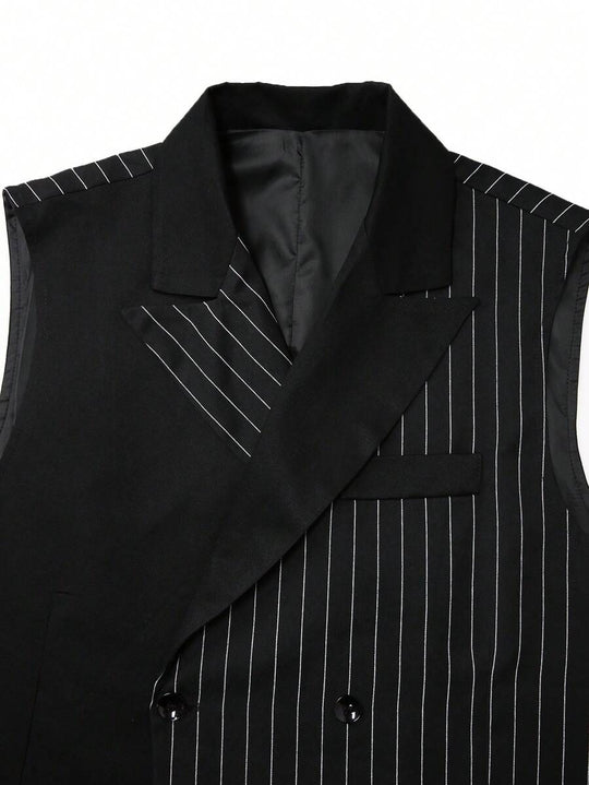 Zweireihige Anzugweste Herren Slim Fit Business