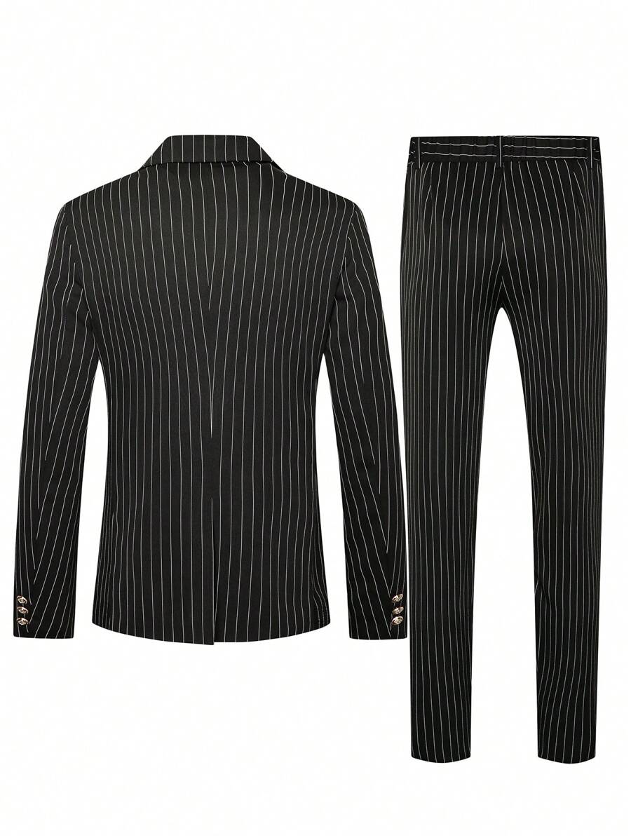Gestreifter Anzug Herren Blazer und Hose Business