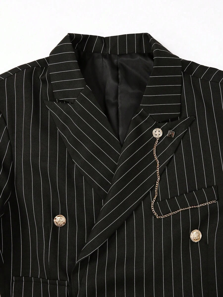 Gestreifter Anzug Herren Blazer und Hose Business