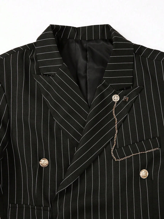 Gestreifter Anzug Herren Blazer und Hose Business