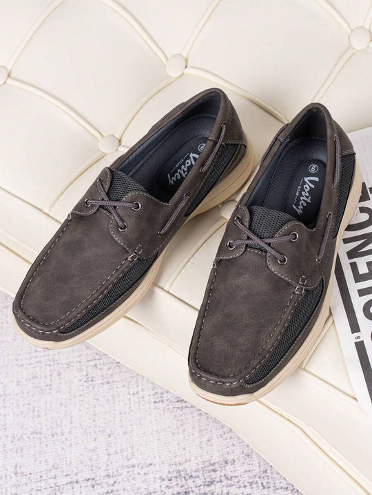 Bootsschuhe Herren Slip-On Loafer Kunstleder Casual