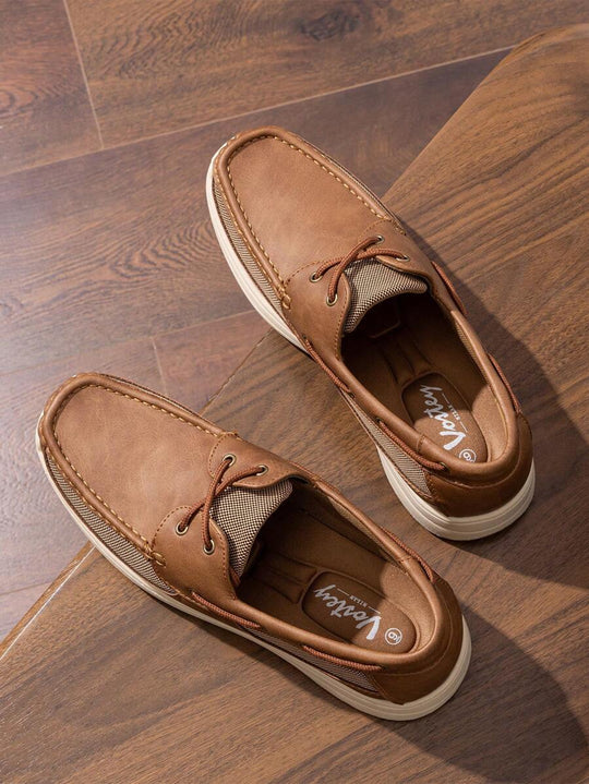 Bootsschuhe Herren Slip-On Loafer Kunstleder Casual