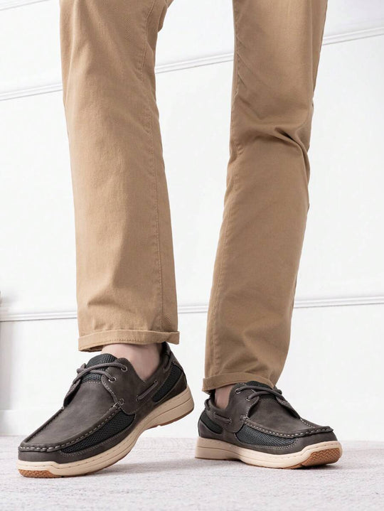 Bootsschuhe Herren Slip-On Loafer Kunstleder Casual