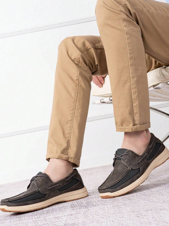Bootsschuhe Herren Slip-On Loafer Kunstleder Casual