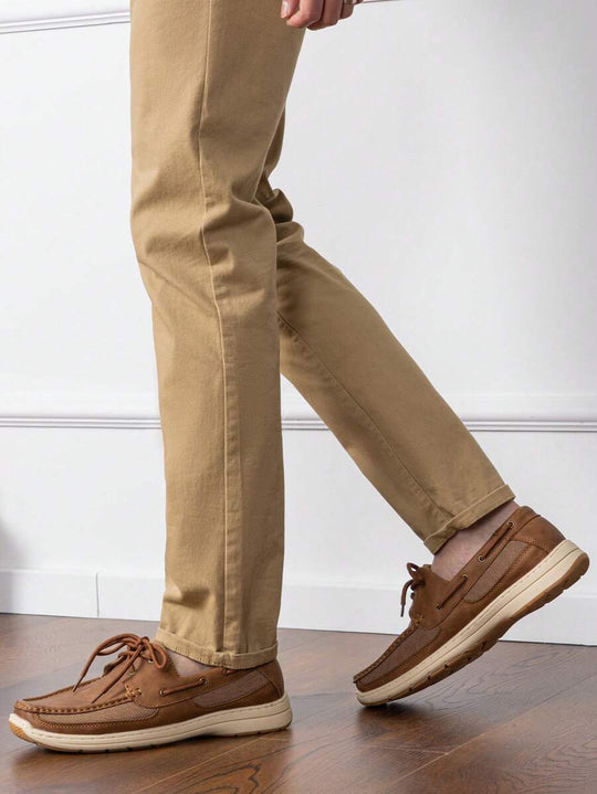 Bootsschuhe Herren Slip-On Loafer Kunstleder Casual
