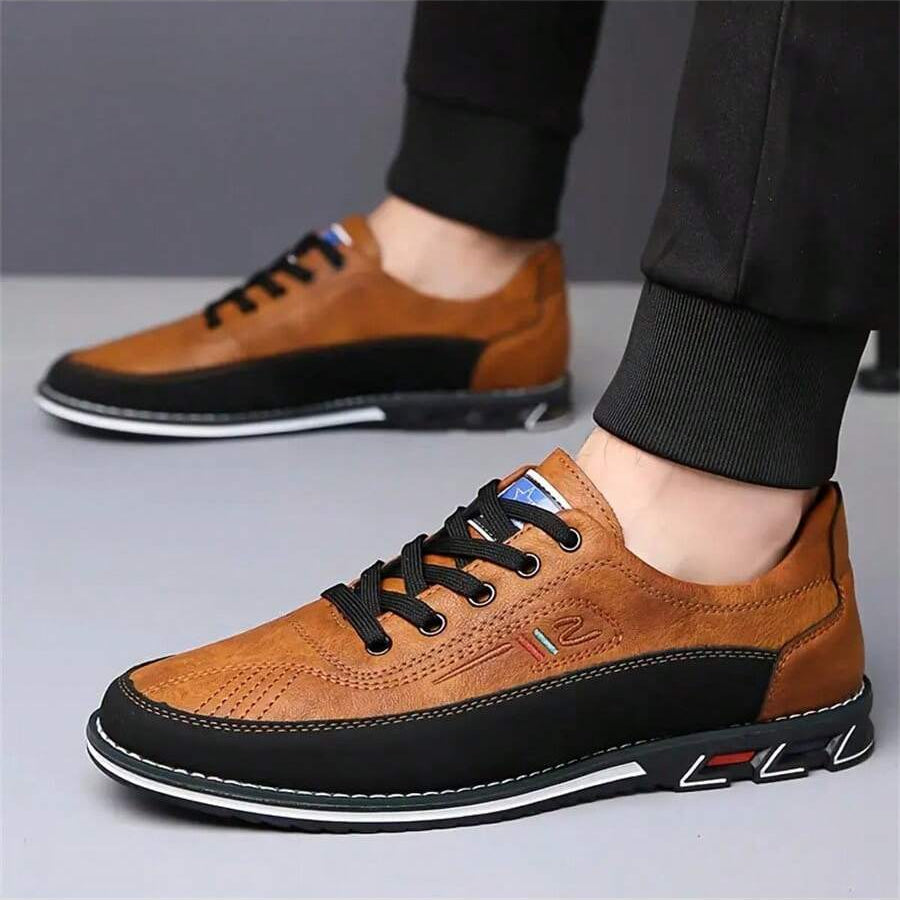 Bequeme Business Loafer Herren Kunstleder Gummisohle