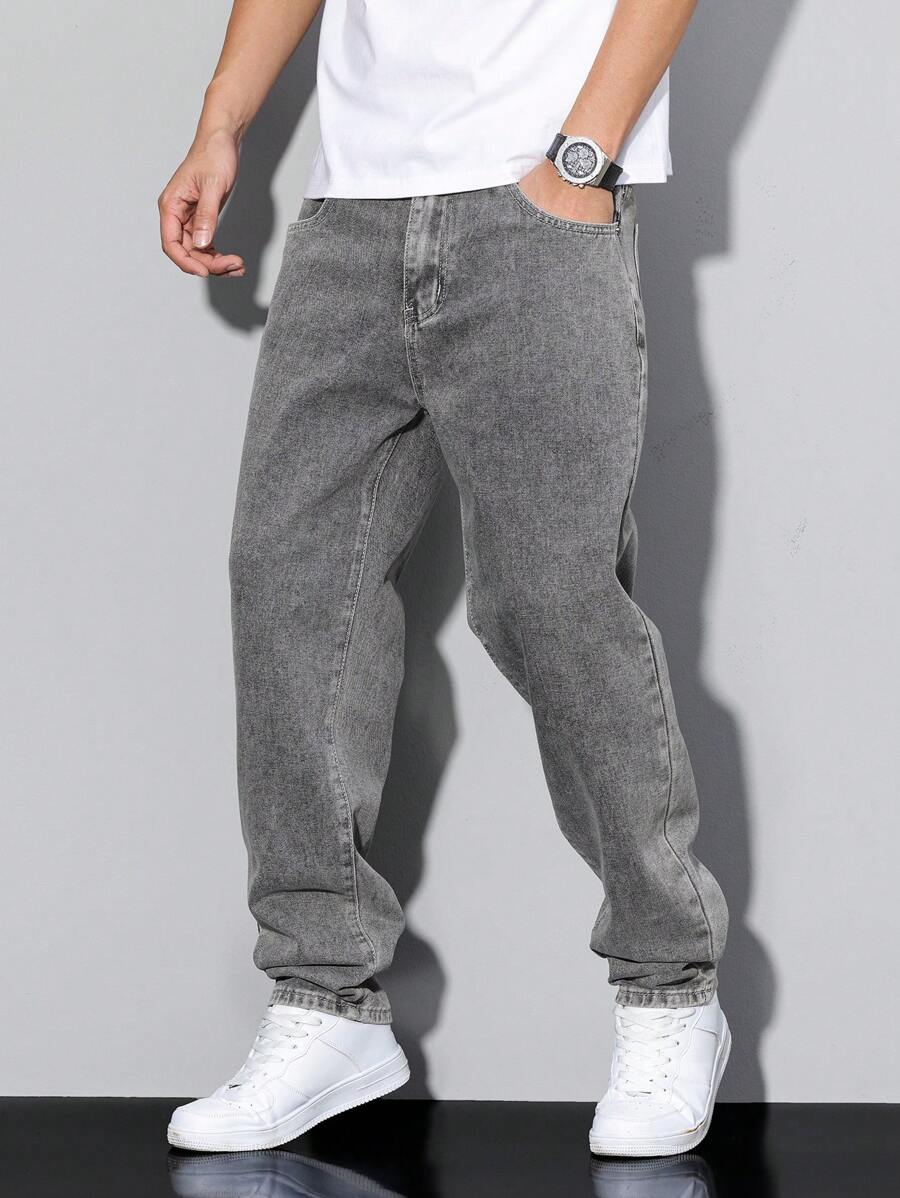 Distressed Jeans Herren Tapered Denim Used Look