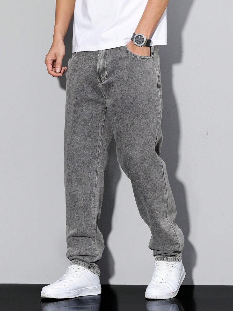 Distressed Jeans Herren Tapered Denim Used Look