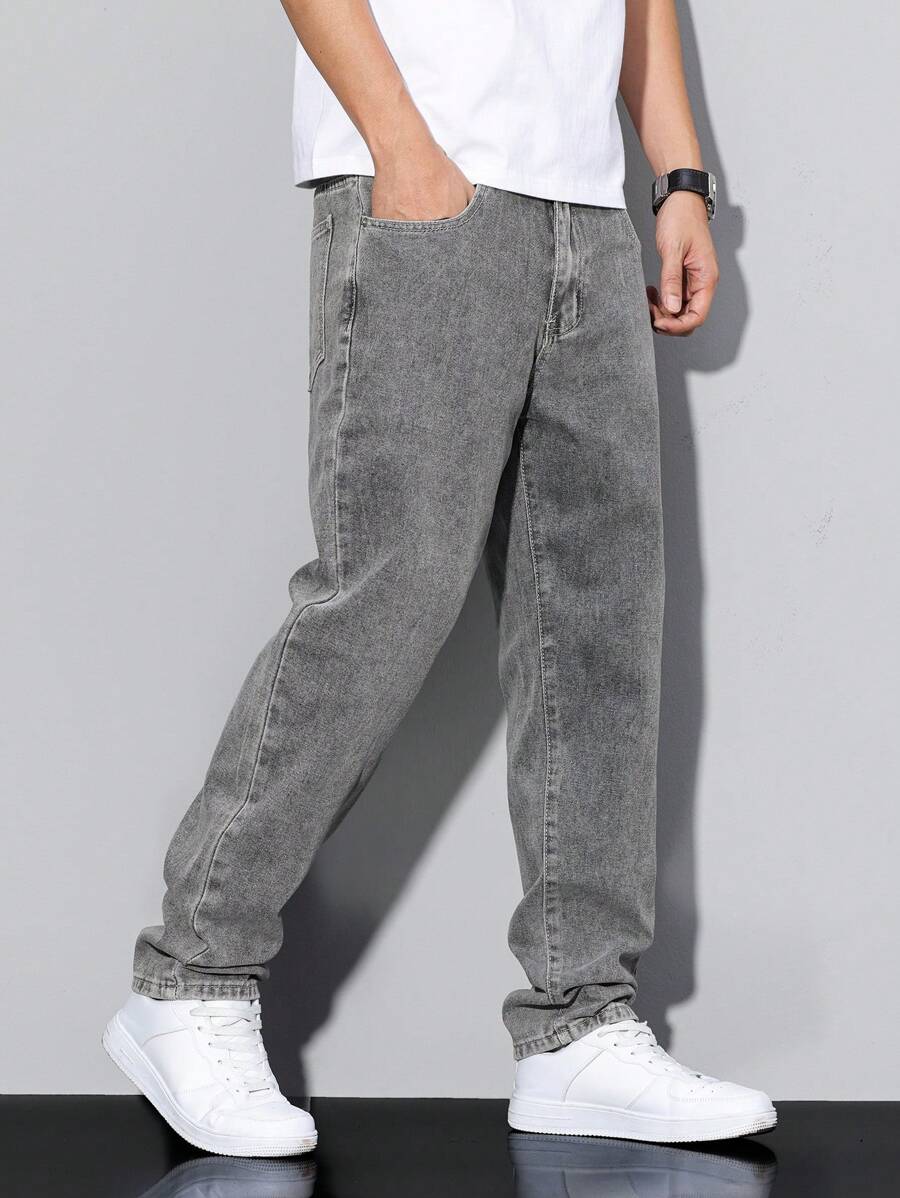 Distressed Jeans Herren Tapered Denim Used Look